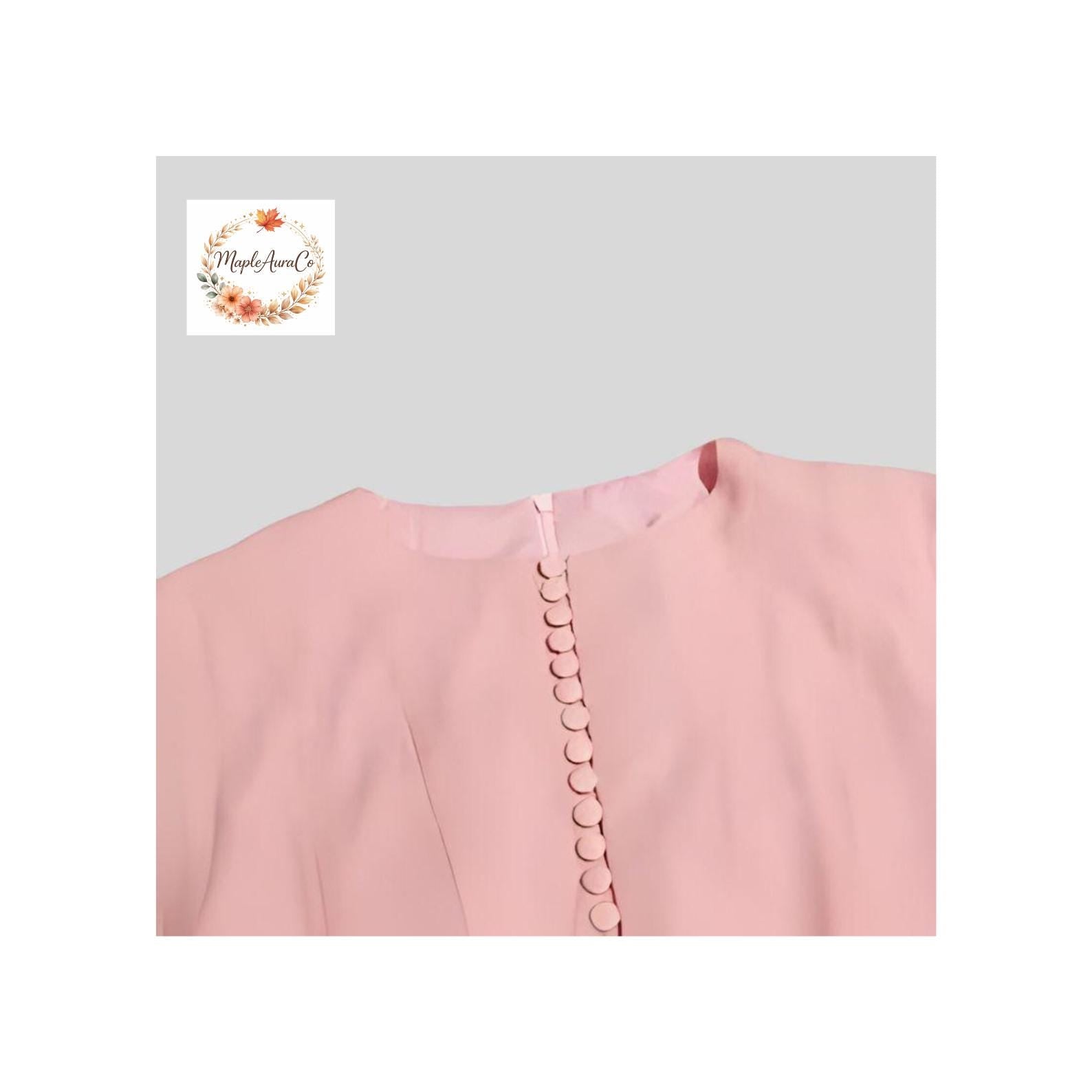 Elegant Ruffle Dress Women Knee Length A Line Flare Sleeve High Waist Button