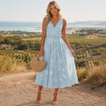 Floral Midi Dress for Women, Elegant Sleeveless Dress, Wedding Guest Dress, Romantic Occasion Dress, Vintage Inspired Outfit